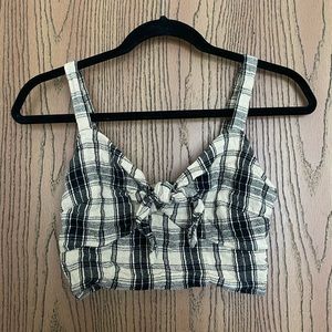 plaid crop top